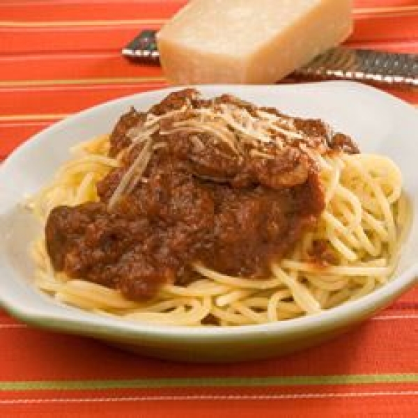 Spaghetti with Tomato and Sausage Sauce