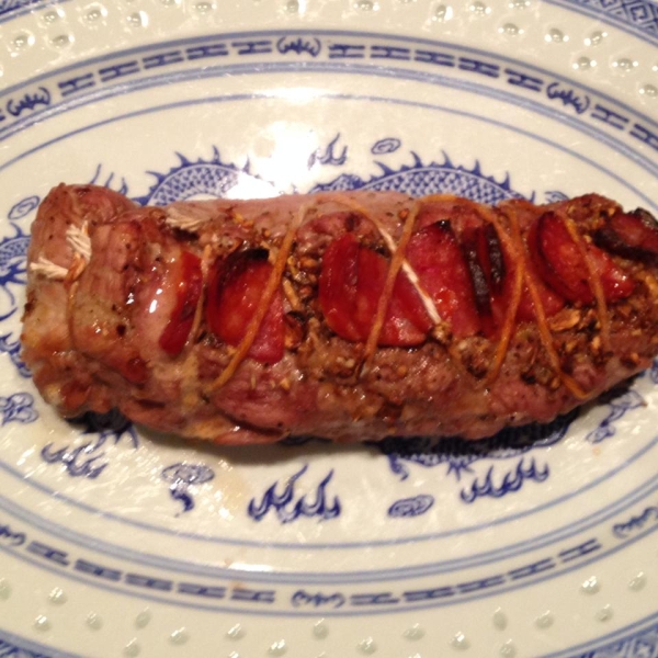 Mushroom and Chorizo-Stuffed Pork Tenderloin