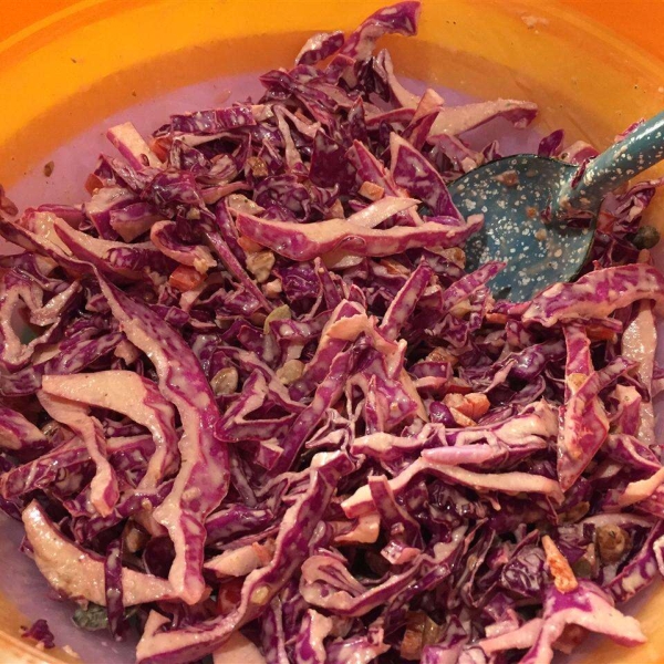 Red Cabbage Slaw with a Twist