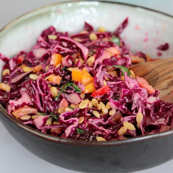 Red Cabbage Slaw with a Twist