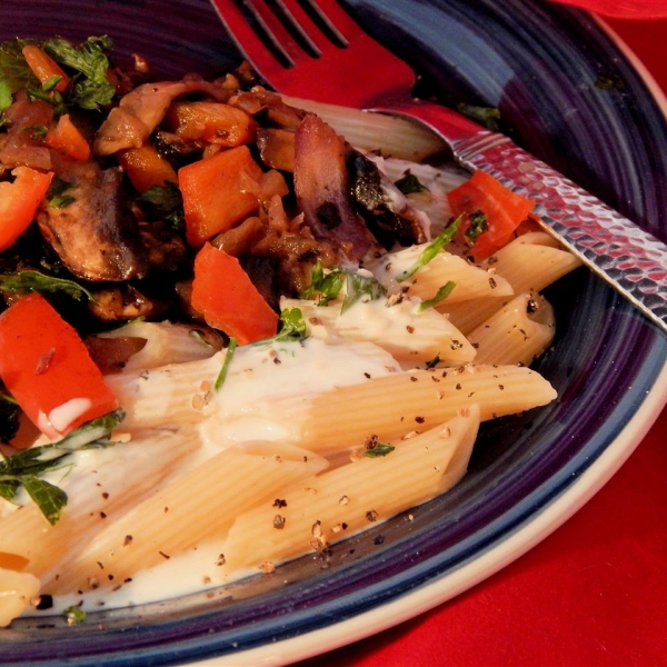 Penne with Yogurt-Tahini Sauce