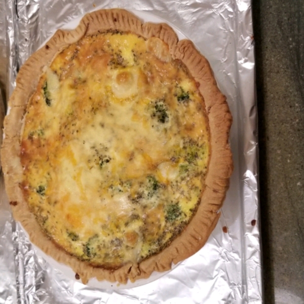 Broccoli and Cheddar Quiche