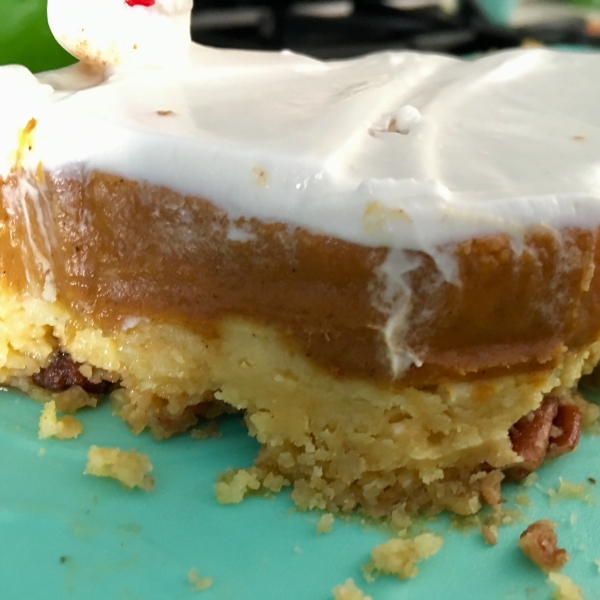 Pumpkin Crunch Cake with Cream Cheese Frosting