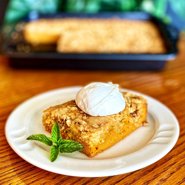 Pumpkin Crunch Cake with Cream Cheese Frosting