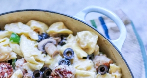 Tortellini Alfredo with Sausage