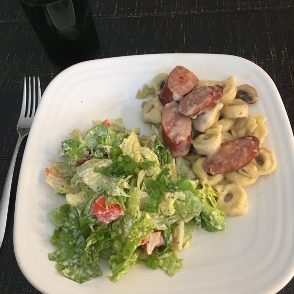 Tortellini Alfredo with Sausage