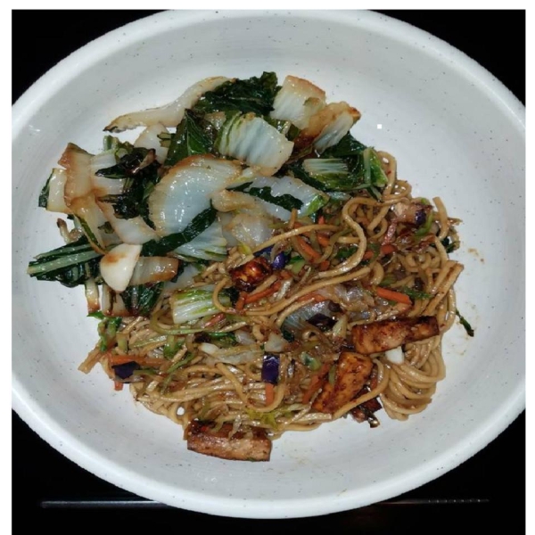 Vegan Lo Mein with Korean Tofu Bulgogi