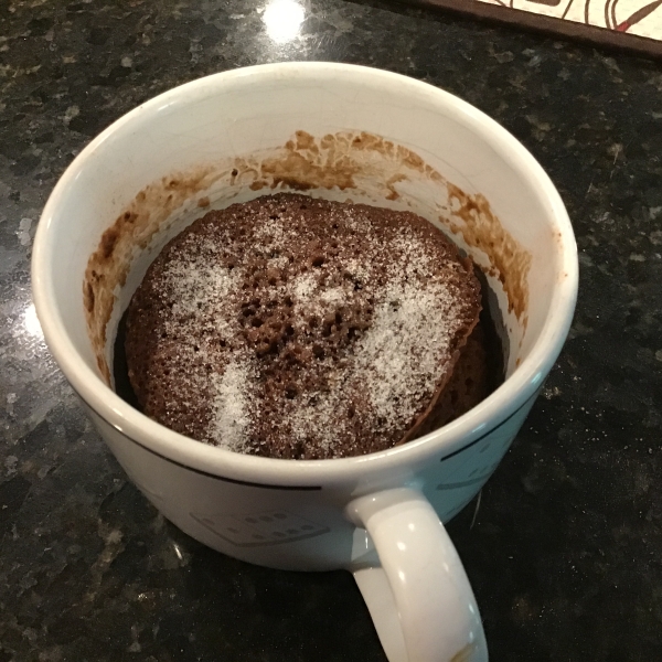 Mexican Chocolate/Salted Caramel Cake in a Mug