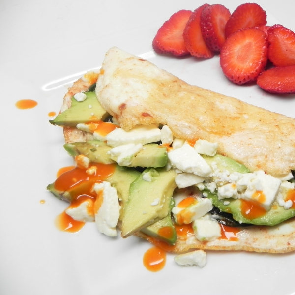 Avocado and Feta Egg White Omelet