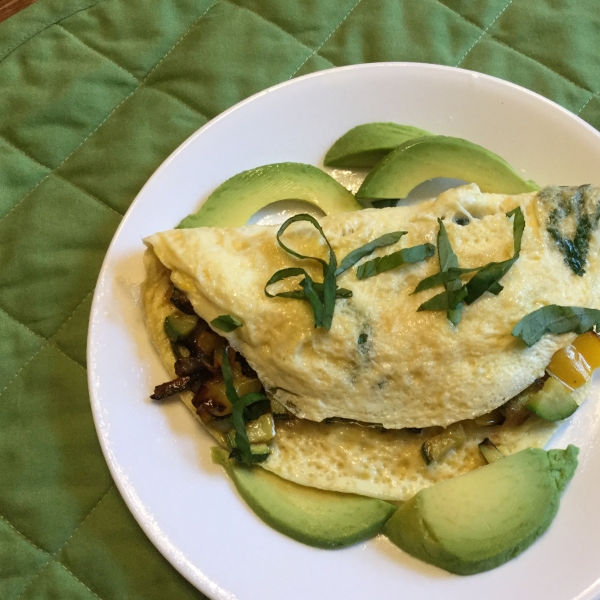 Avocado and Feta Egg White Omelet