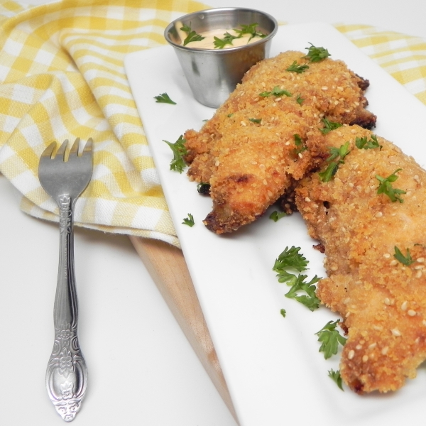 Sesame Chicken Strips with Sweet Sauce