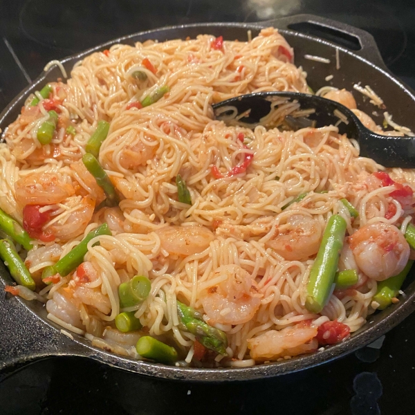 Garlic Angel Hair Shrimp