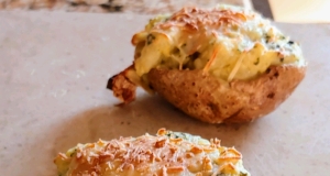 Leslie's Super Easy Spinach-Artichoke Dip Twice-Baked Potatoes