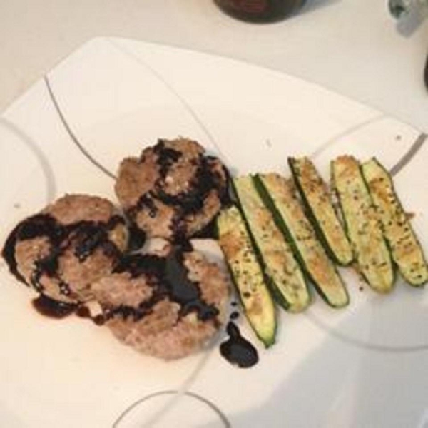 Mini Turkey Loaves with Feta, Basil, and Balsamic Sauce