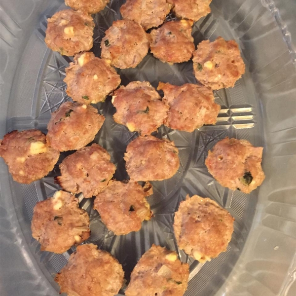 Mini Turkey Loaves with Feta, Basil, and Balsamic Sauce