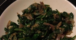 Fast and Easy Spinach with Shallots