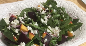 Roasted Beet, Peach and Goat Cheese Salad