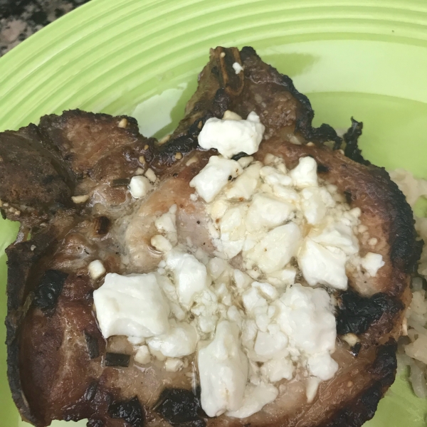 Pork Chop and Feta Skillet