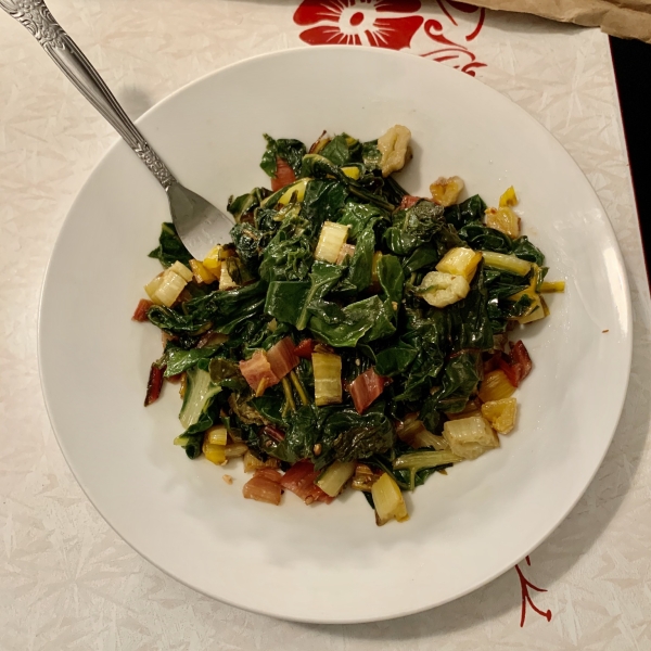 Lemon-Garlic Rainbow Chard