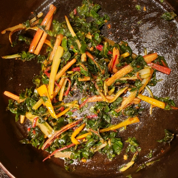 Lemon-Garlic Rainbow Chard