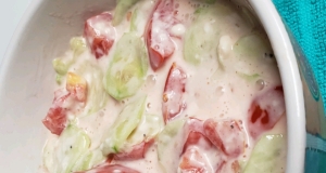 Creamy Cucumber and Tomato Salad