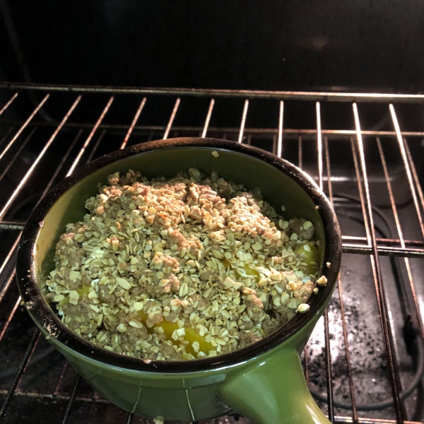 Peach Crisp with Canned Peaches