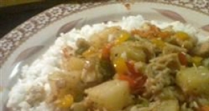 Chicken Stew with Pepper and Pineapple