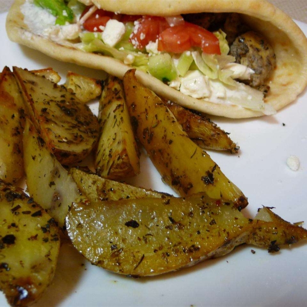 Garlic, Lemon, and Herb Greek-Style Potatoes