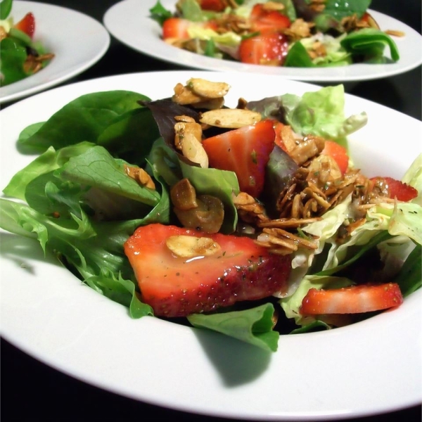 Strawberry Salad with Shallot-Honey Vinaigrette