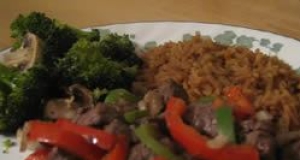 Venison Tips and Rice