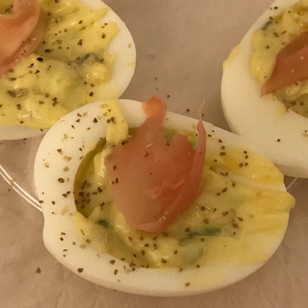 Japanese Wasabi Deviled Eggs