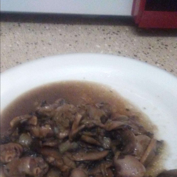 Chicken Hearts with Mushrooms