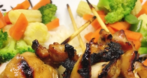 Grilled Teriyaki Chicken Thigh Skewers