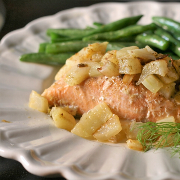 Baked Orange Salmon with Fennel