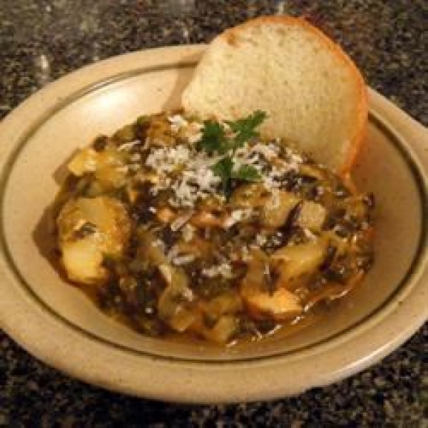 Parsley Spinach Chicken Stew
