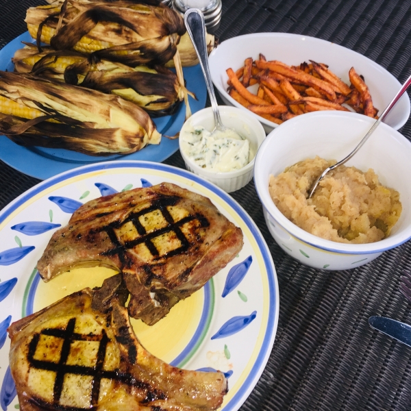 Pork Chops with Dill Pickle Marinade