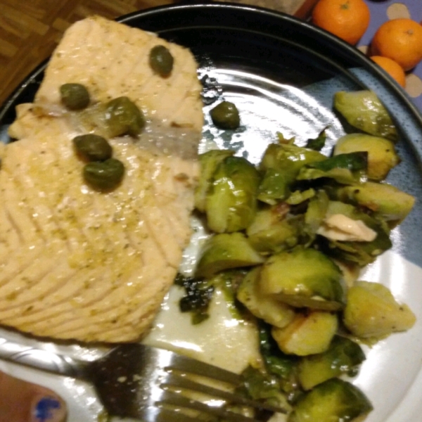 Pan-Poached Alaskan Salmon Piccata