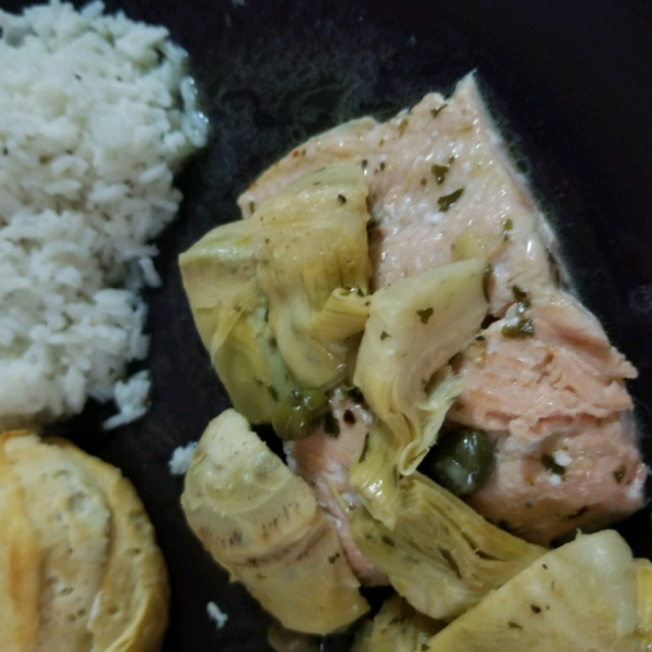 Pan-Poached Alaskan Salmon Piccata