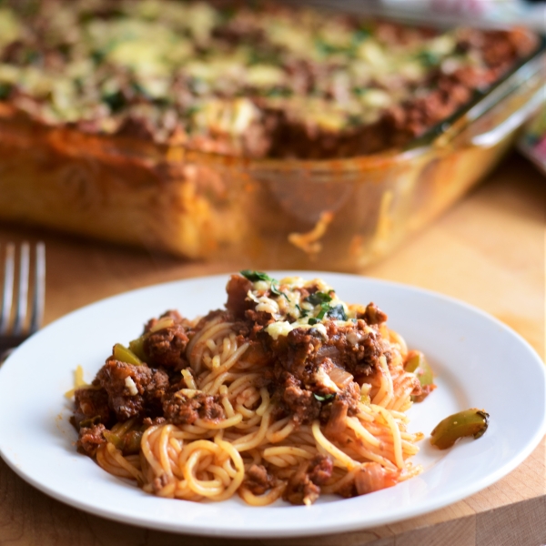 Baked Spaghetti with Venison