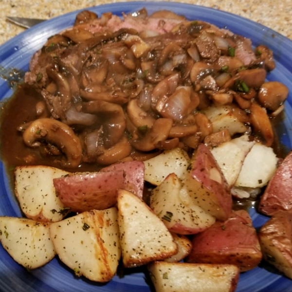 Flank Steak with Mushroom Sauce