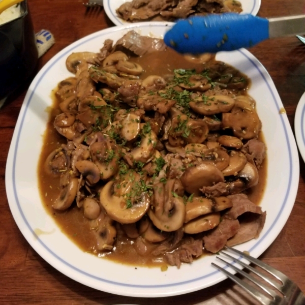 Flank Steak with Mushroom Sauce