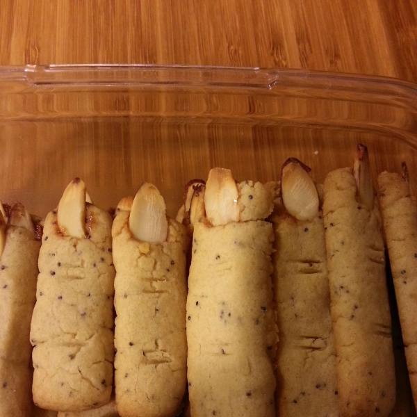 Halloween Shortbread Poppy Seed Cookie Fingers