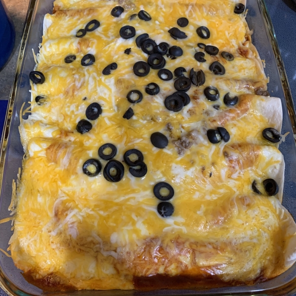 Beef Enchiladas with Flour Tortillas