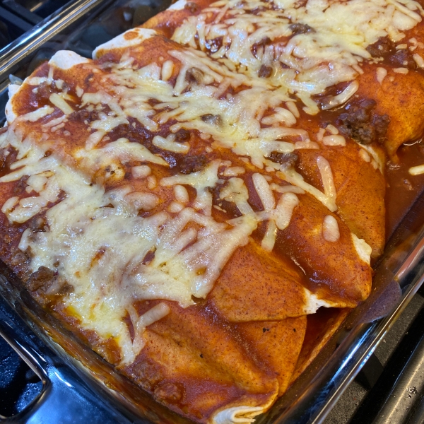 Beef Enchiladas with Flour Tortillas