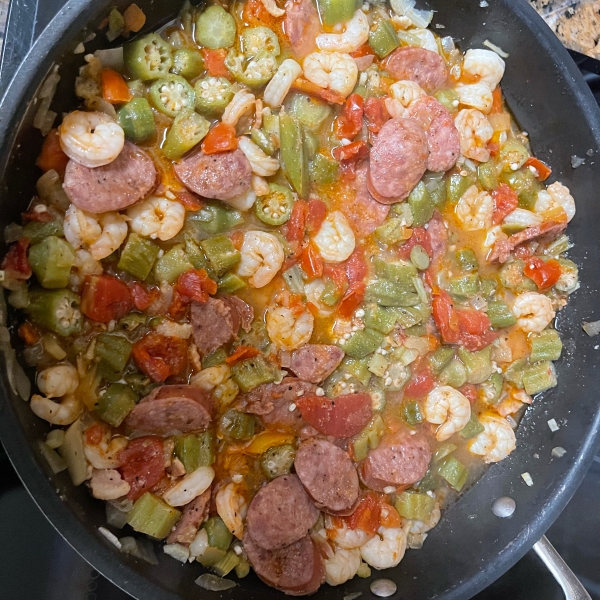 Easy Creole Okra and Shrimp