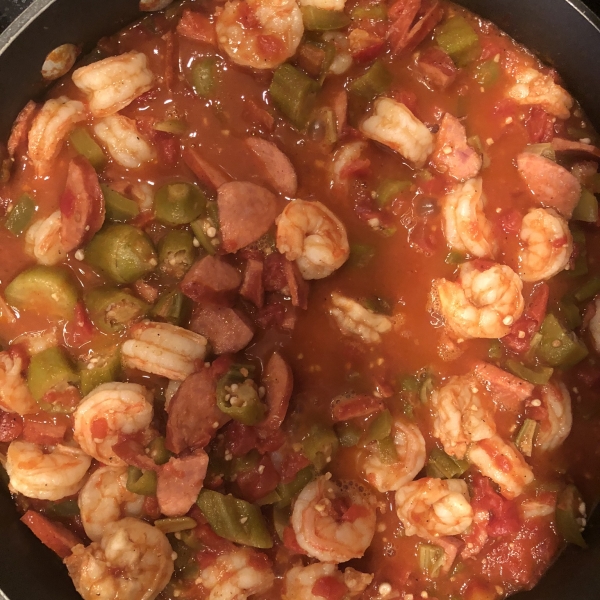 Easy Creole Okra and Shrimp