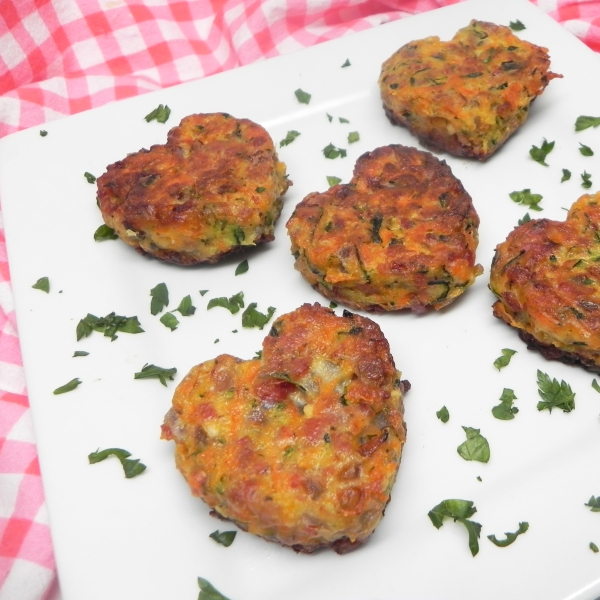 Zucchini Carrot Patties with Bacon