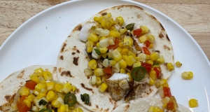 Fiery Fish Tacos with Crunchy Corn Salsa