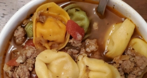 Cheese Tortellini Soup and Sausage