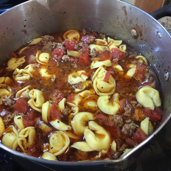 Cheese Tortellini Soup and Sausage